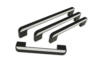 Two Toned Black and White Square Round Edges Handle Cabinet Handle (C61 BL_WH Bendigo)