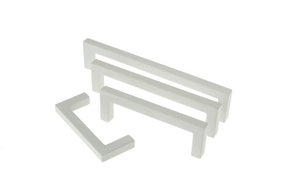 White Square Handle Cabinet Handle (C164 WH Moreton Bay)