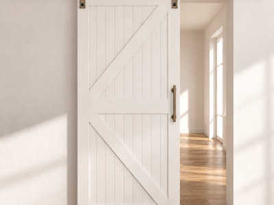 T73 - Antique Bronze Barn Door Track Kit