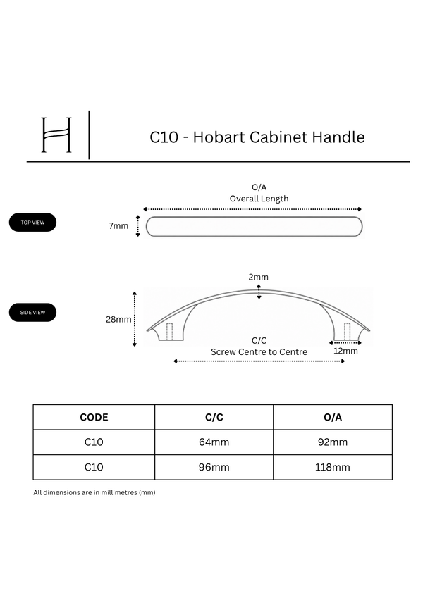 C10 - Toowoomba Cabinet Handle