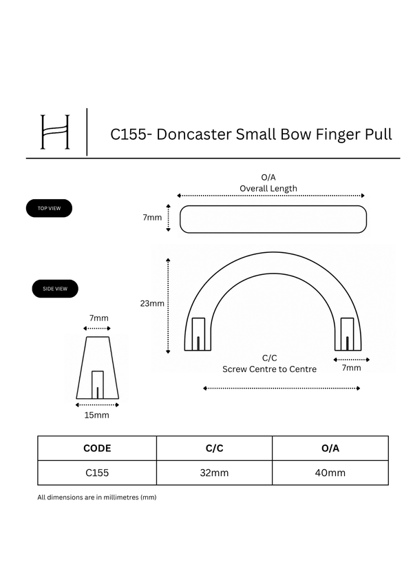 C155- Doncaster Small Bow Finger Pull