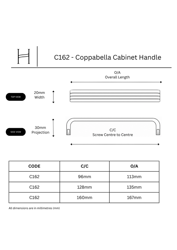 C162 - Coppabella Cabinet Handle
