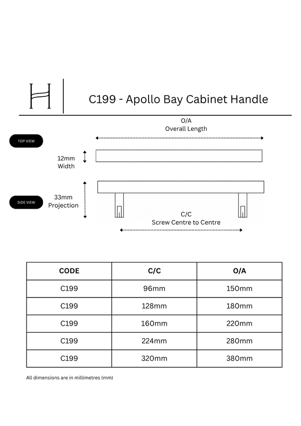C199 - Apollo Bay Cabinet Handle