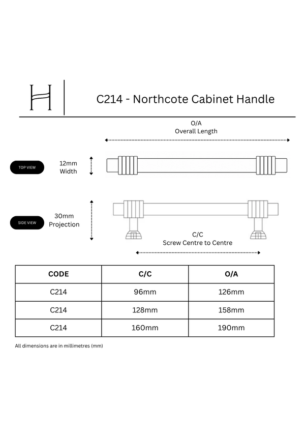 C214 - Northcote Cabinet Handle