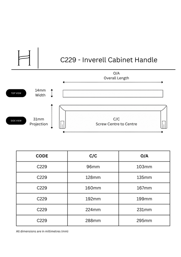 C229 - Inverell Cabinet Handle