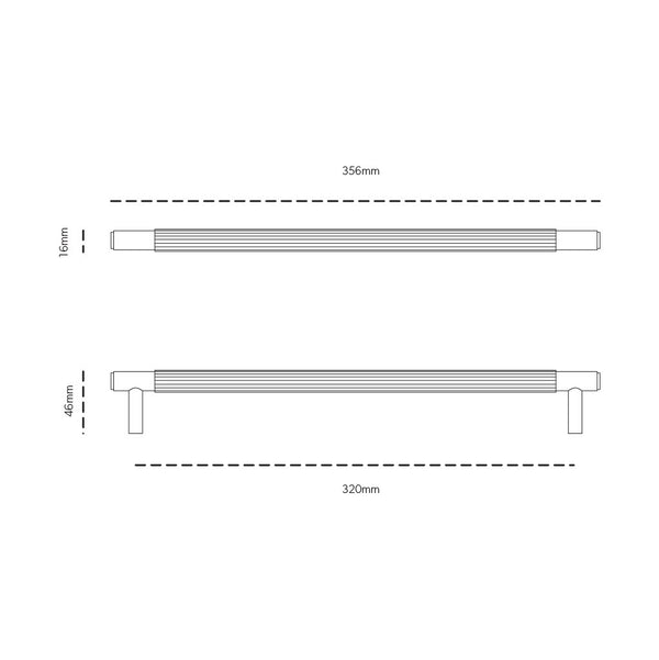 C247 - Brushed Stainless Steel Linear Montrose Appliance Pull
