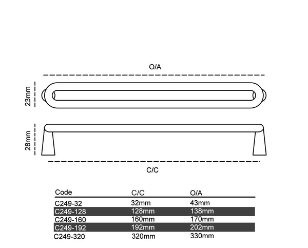 C249 - Portsea Cabinet Handle