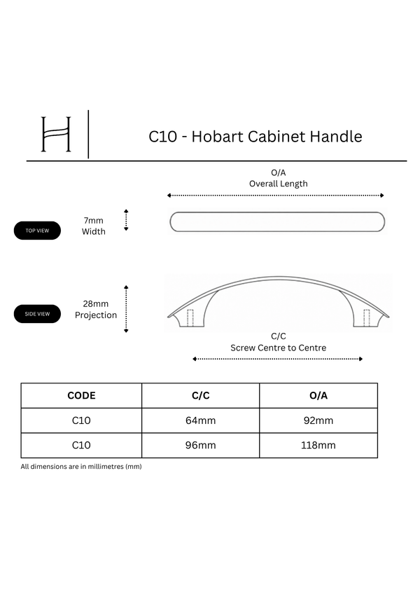 C10 - Toowoomba Cabinet Handle