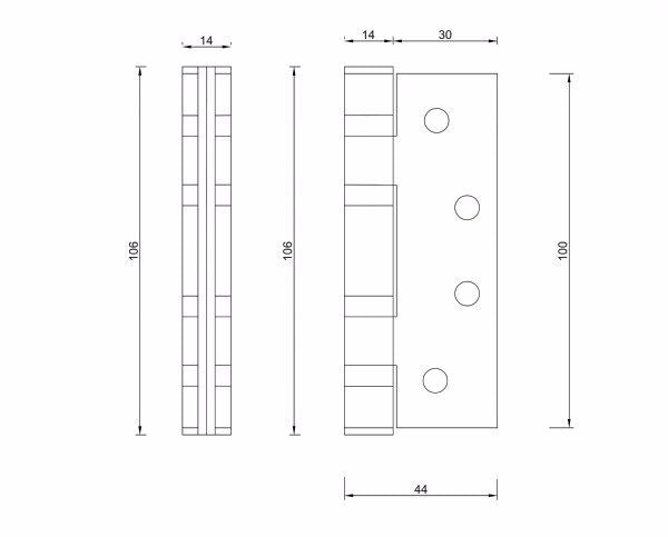 T21 - Extra Heavy Duty Butt Hinge