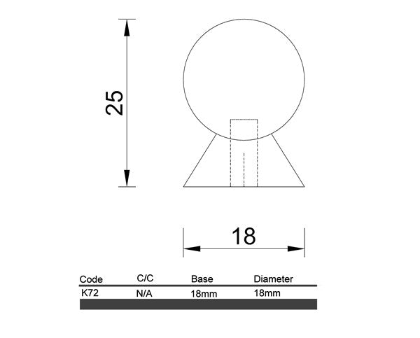 K72- Perth Brushed Stainless Steel Knob