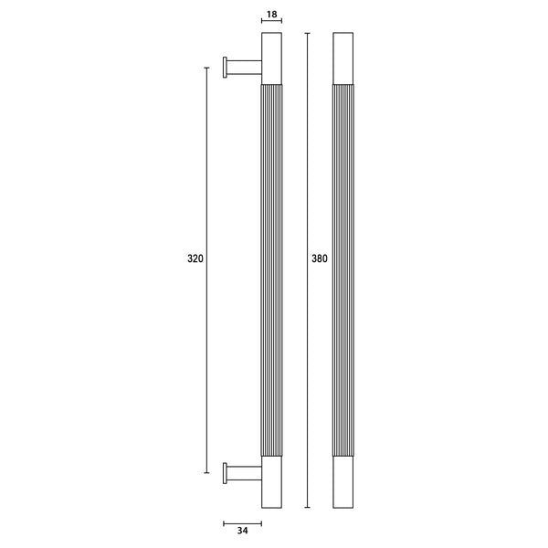 C240 - Matt Black Claremont Linear Appliance Pull