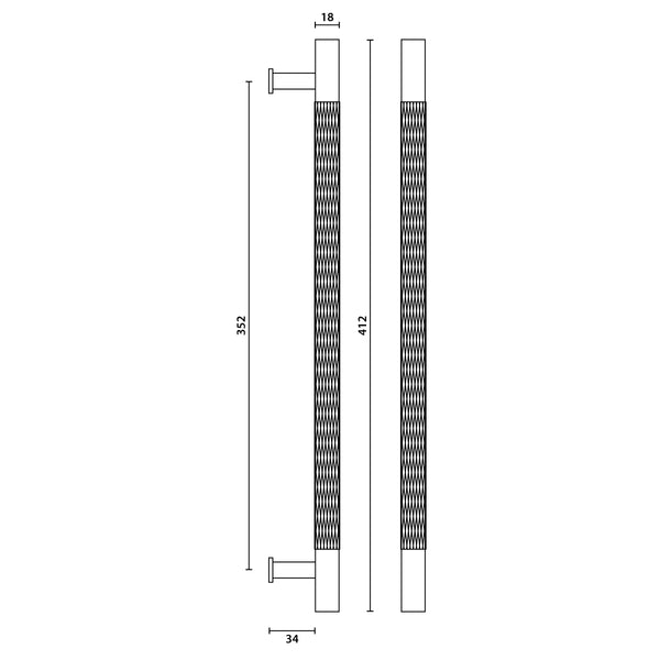 C241 - Balcatta Knurled Appliance Pull