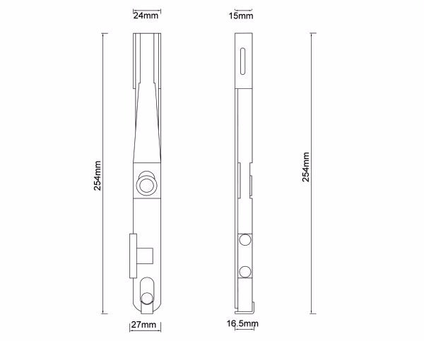 T19 - Narrow Pivot Door Arm