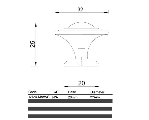 K124 - Tamborine Cabinet Knob