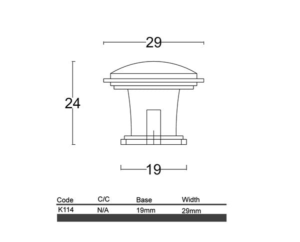 K114 - Mitcham Cabinet Knob