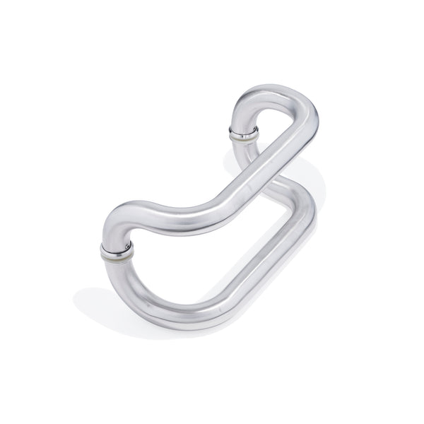 E16- Offset Omega Brushed Stainless Steel Entrance Pull Handle