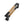 E3- Hollywood Offset Designer Timber Entrance Pull Handle Matt Black Ends