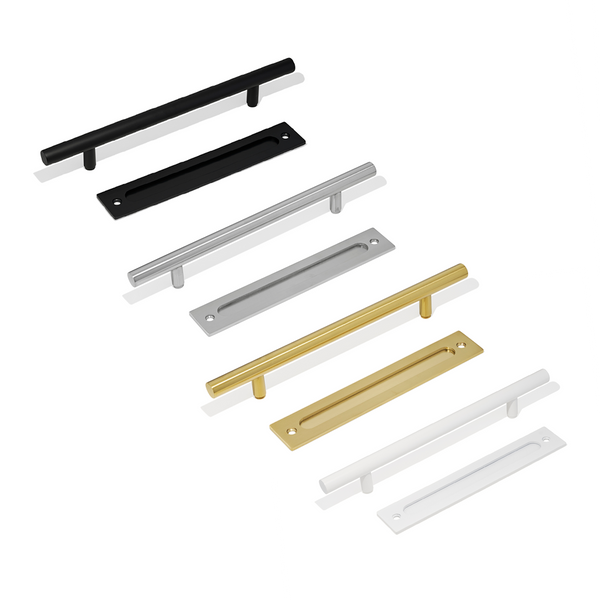 E50 - Round 450mm Barn Door Handle Set