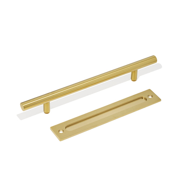 E50 - Round 450mm Barn Door Handle Set