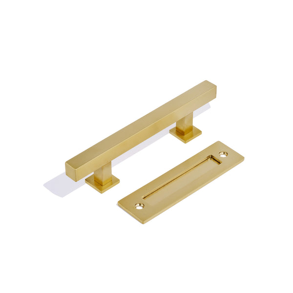 E51 - Square 300mm Barn Door Handle Set