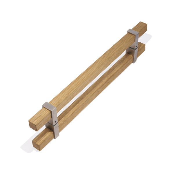 E62 - Vogue Timber Entrance Pull Handle with Stainless Steel Standoffs