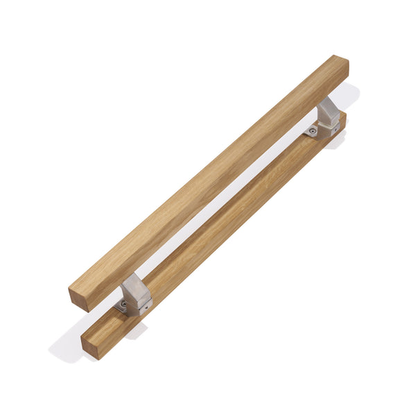 E63 - Mercury Timber Entrance Pull Handle with Stainless Steel Offset Standoffs