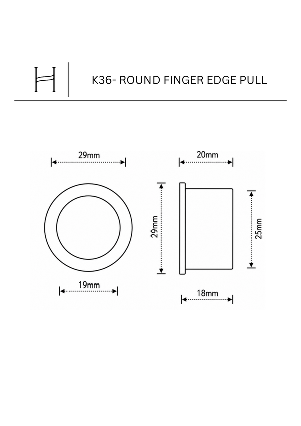 K36- Round Finger Edge Pull