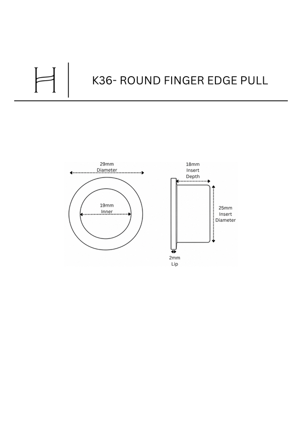 K36- Round Finger Edge Pull