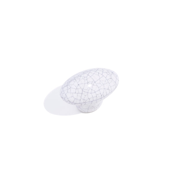 K81- Country Style White Crackle Knob