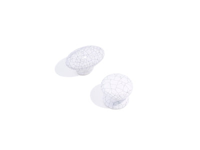 K81- Country Style White Crackle Knob