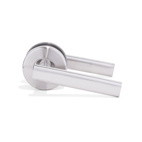 L12 - City Brushed Stainless Steel Lever