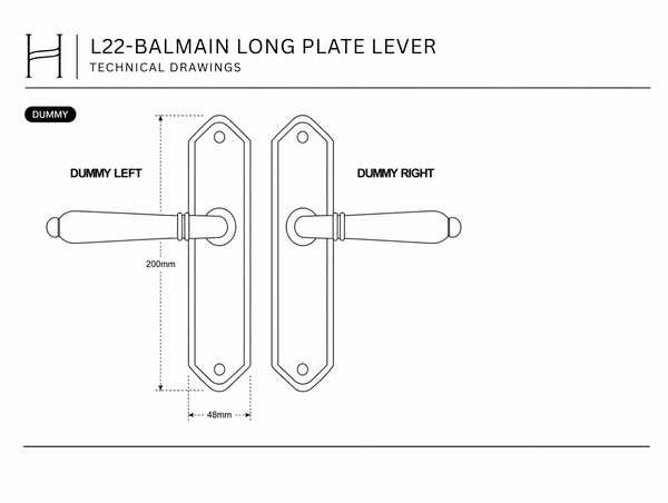L22- Balmain Long Plate Lever