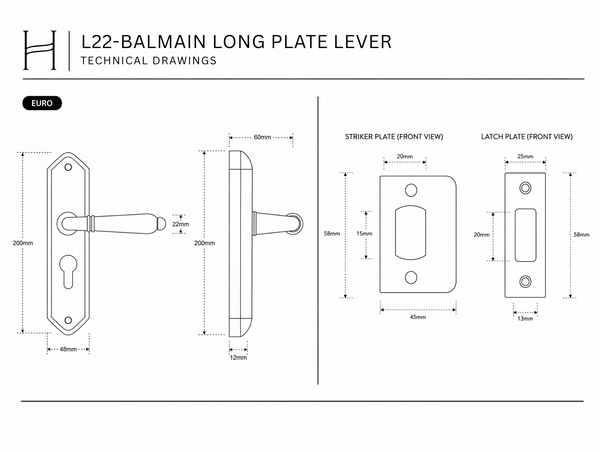 L22- Balmain Long Plate Lever
