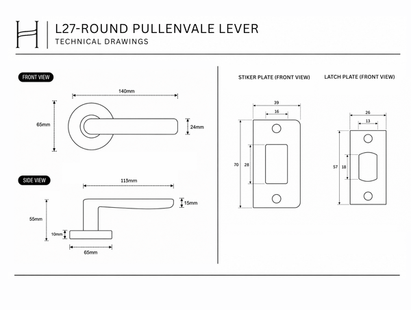 L27 – Round Pullenvale Stainless Steel Lever