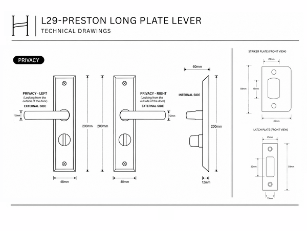 L29 - Preston Long Plate Lever