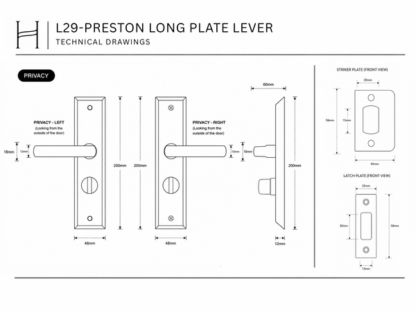 L29 - Preston Long Plate Lever