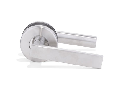 L3- Designer Round Brushed Stainless Steel Lever