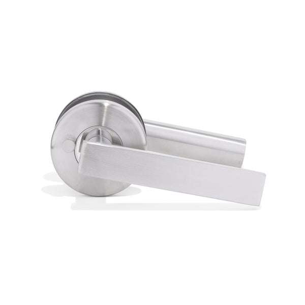 L3- Designer Round Brushed Stainless Steel Lever