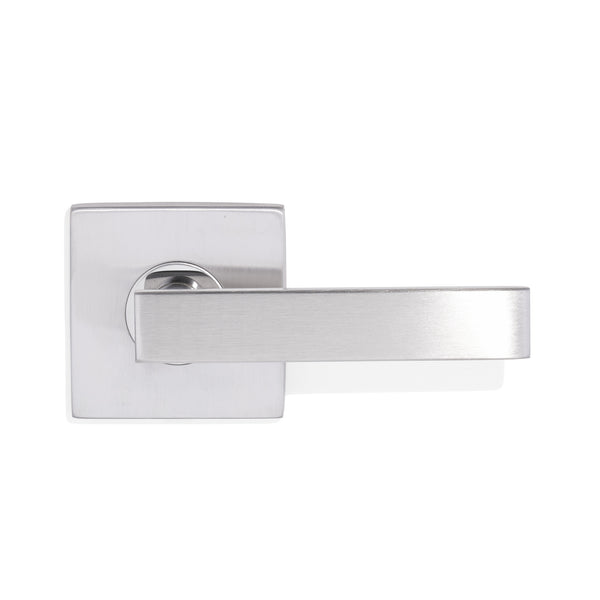 L3 - Designer Square Brushed Stainless Steel Lever