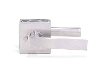 L3 - Designer Square Brushed Stainless Steel Lever