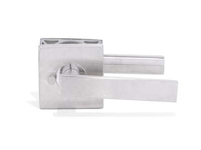 L3 - Designer Square Brushed Stainless Steel Lever