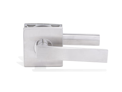L3 - Designer Square Brushed Stainless Steel Lever