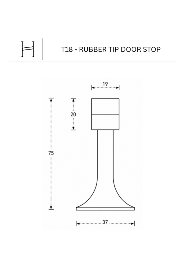 T18 - Rubber Tip Door Stop