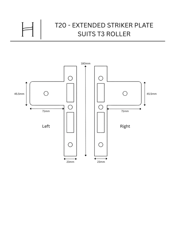 T20 - Extended Striker Plate to suit T3