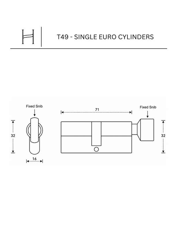 T49 - Single Euro Cylinders