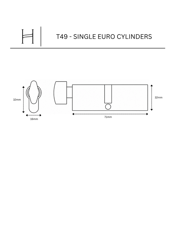 T49 - Single Euro Cylinders