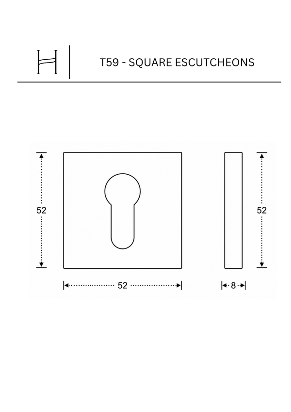 T59 - Square Escutcheons