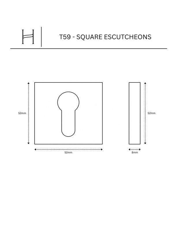 T59 - Square Escutcheons