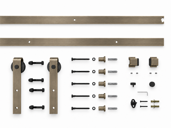 T73 - Antique Bronze Barn Door Track Kit