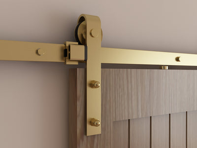 T73 - Satin Gold Barn Door Track Kit